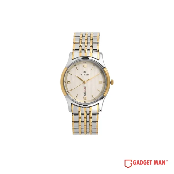 Titan Karishma Quartz 1636BM01 Analog Date Stainless Steel Strap Men's Watch