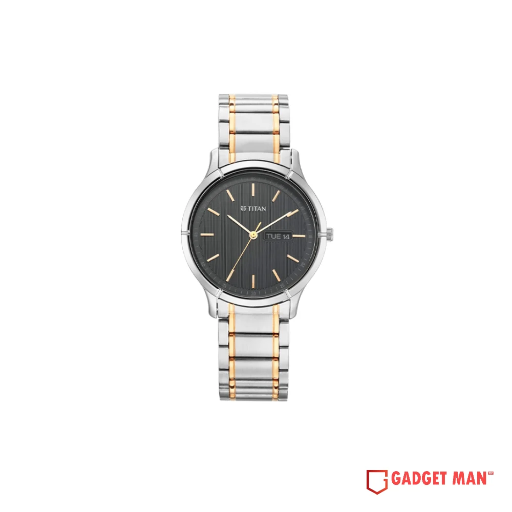 titan-lagan-1775km01-analog-day-date-stainless-steel-strap-men-s-watch-gadgetman Titan Lagan 1775KM01 Analog Day Date Stainless Steel Strap Men's Watch