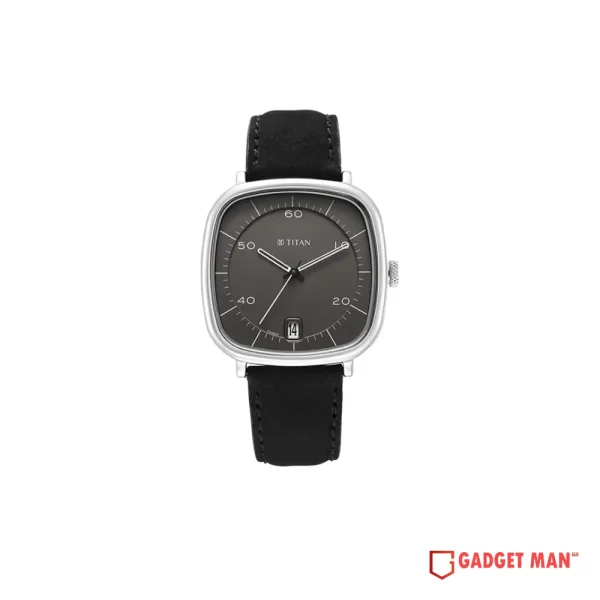 Titan Neo Curve 1885SL02 Quartz Analog Date Leather Strap Men's Watch