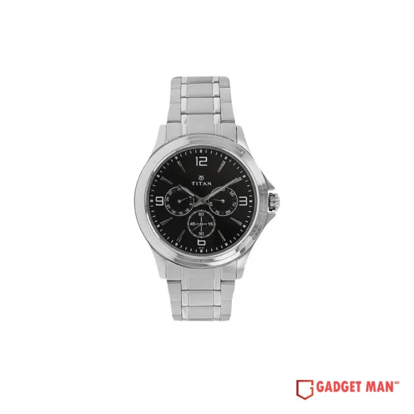 Titan Neo Quartz 1698SM01 Analog Date Stainless Steel Strap Men's Watch
