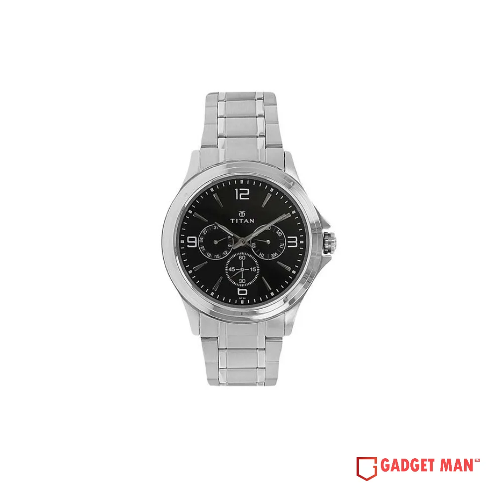 titan-neo-quartz-1698sm01-analog-date-stainless-steel-strap-men-s-watch-gadgetman Titan Neo Quartz 1698SM01 Analog Date Stainless Steel Strap Men's Watch