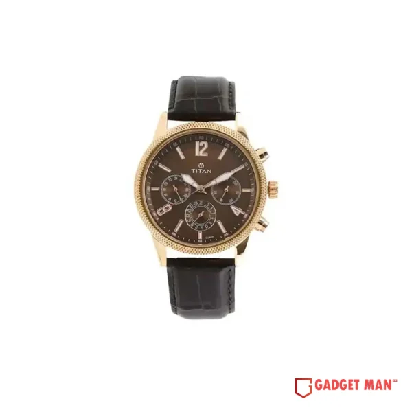 Titan Neo Quartz 1734WL01 Analog Date Leather Strap Men’s Watch