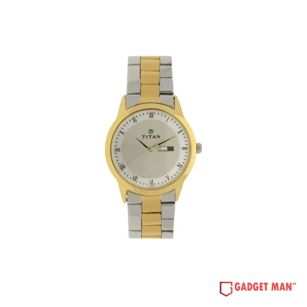 Titan Quartz 1584BM02 Analog Stainless Steel Men's Watch
