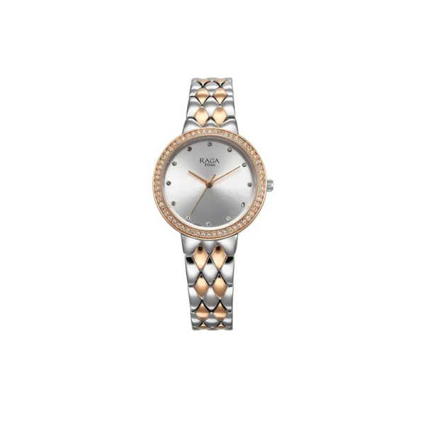 Titan Raga 95282KM01 Showstopper Quartz Stainless Steel Strap Women's Watch
