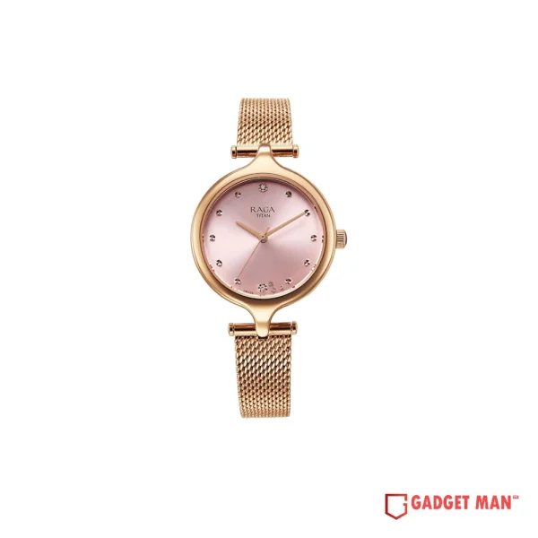 Titan Raga Showstopper Quartz 95268WM01 Analog Stainless Steel Women's Watch