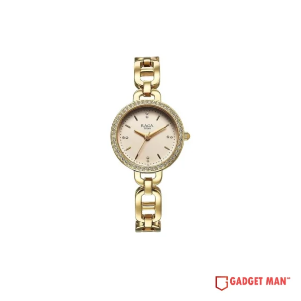 Titan Raga Showstopper Quartz 95305YM01 Analog Metal Strap Women's Watch