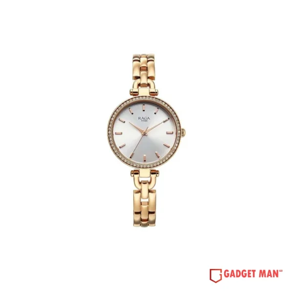 Titan Raga Showstopper Quartz 95345WM01 Analog Stainless Steel Strap Women's Watch