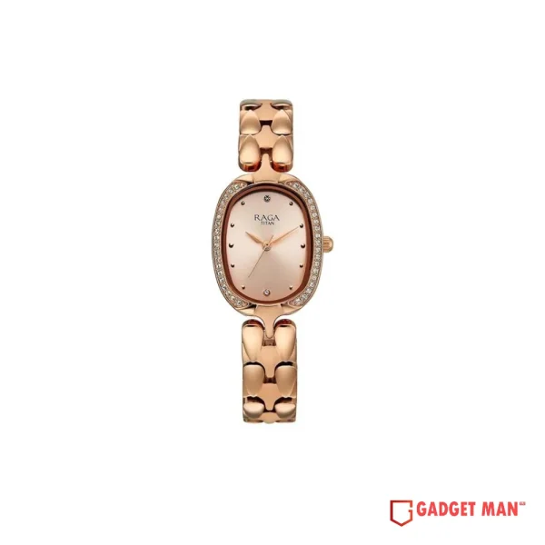 Titan Raga Showstopper Quartz 95347WM01 Analog Stainless Steel Strap Women's Watch