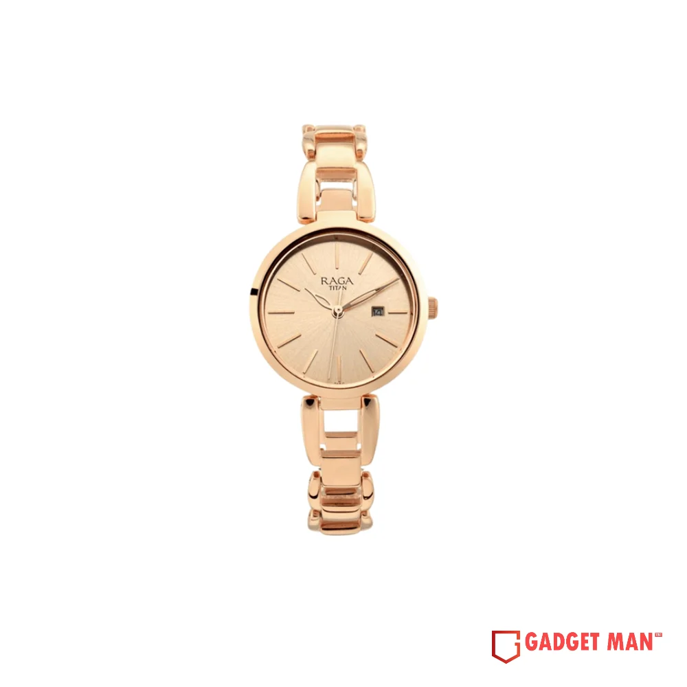 titan-raga-viva-2642wm01-quartz-analog-metal-strap-women-s-watch-gadgetman Titan Raga Viva 2642WM01 Quartz Analog Metal Strap Women's Watch