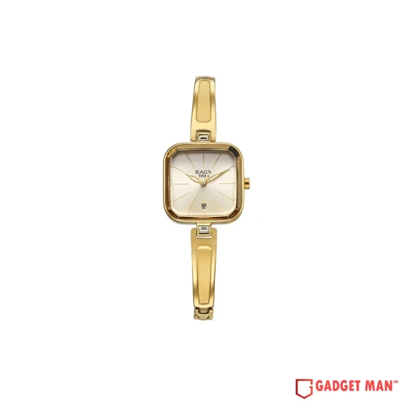 Titan Raga Viva Quartz 2607YM01 Analog Date Metal Strap Women's Watch