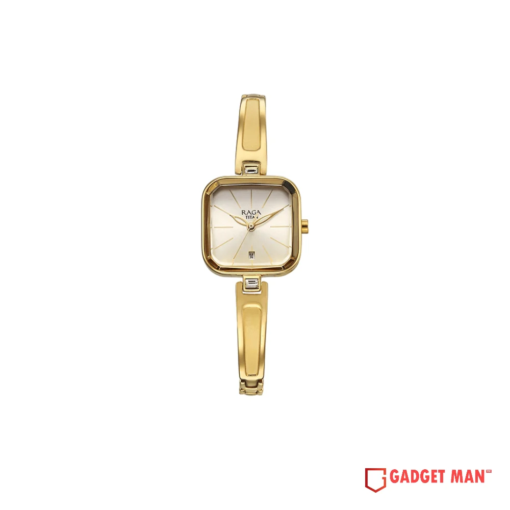 titan-raga-viva-quartz-2607ym01-analog-date-metal-strap-women-s-watch-gadgetman Titan Raga Viva Quartz 2607YM01 Analog Date Metal Strap Women's Watch