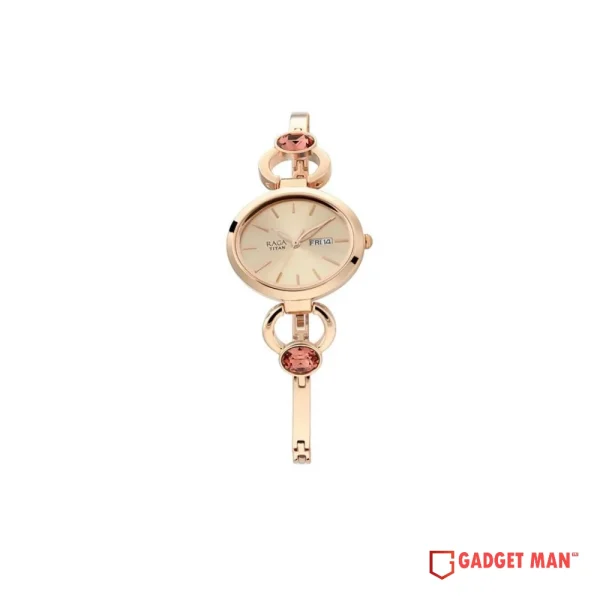 Titan Raga Viva Quartz 2621WM01 Analog Date Metal Strap Women's Watch