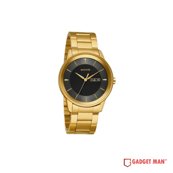 Titan Sonata Utsav Quartz 7133YM02 Analog Day Date Stainless Steel Strap Men’s Watch