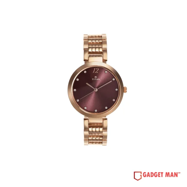 Titan Sparkle 2480WM02 Quartz Analog Stainless Steel Strap Women's Watch