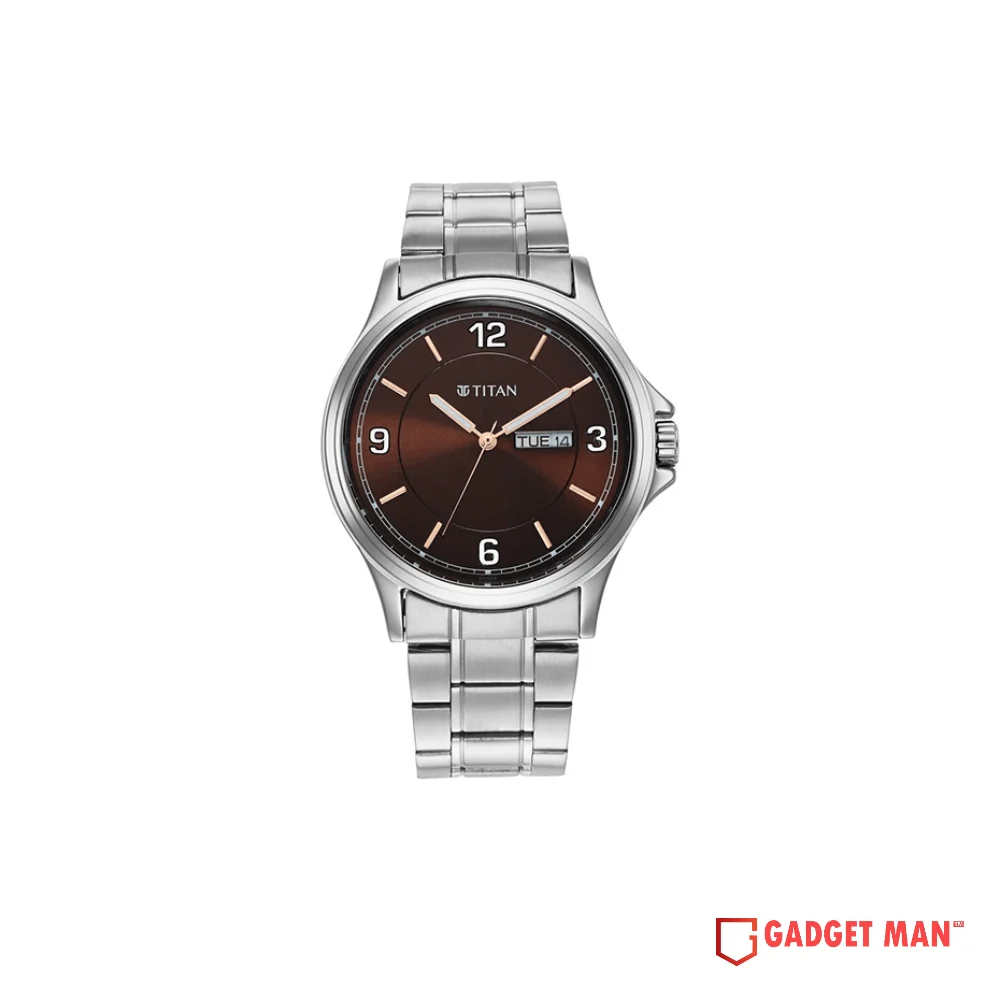 titan-trendsetters-1870sm02-analog-day-date-stainless-steel-strap-men-s-watch-gadgetman Titan Trendsetters 1870SM02 Analog Day Date Stainless Steel Strap Men’s Watch
