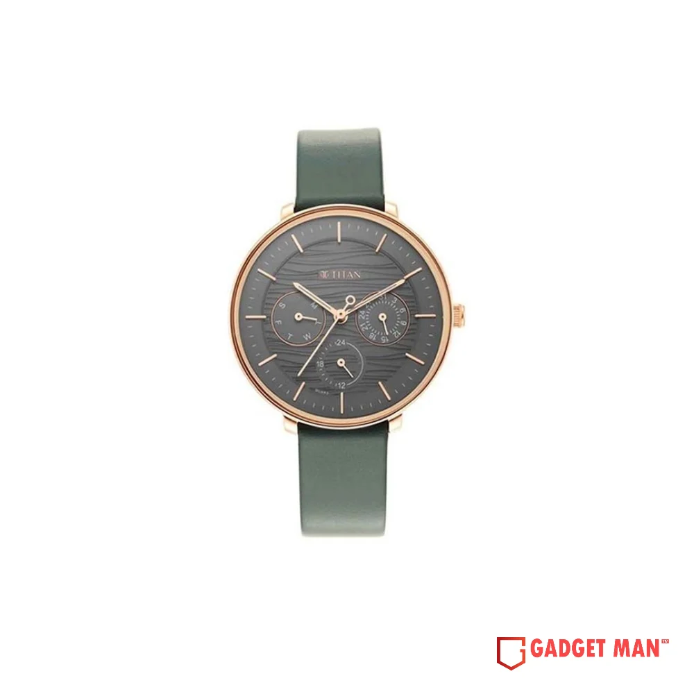 Titan Workwear Quartz 2651WL02 Analog Date Leather Strap Women's Watch