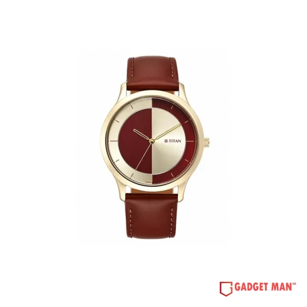 Titan Yin and Yang Quartz 1825WL04 Analog Leather Strap Men's Watch
