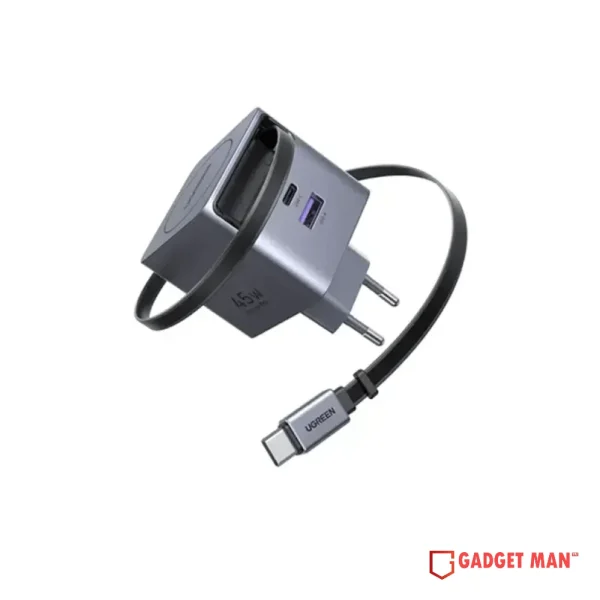 UGREEN Nexode Pro X614 65822 GaN Fast Charger Adapter With Retractable Cable - 45W