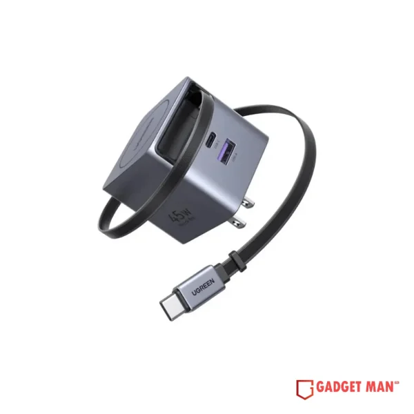 UGREEN X614 65823 GaN Charger Adapter with Retractable Cable - 45W