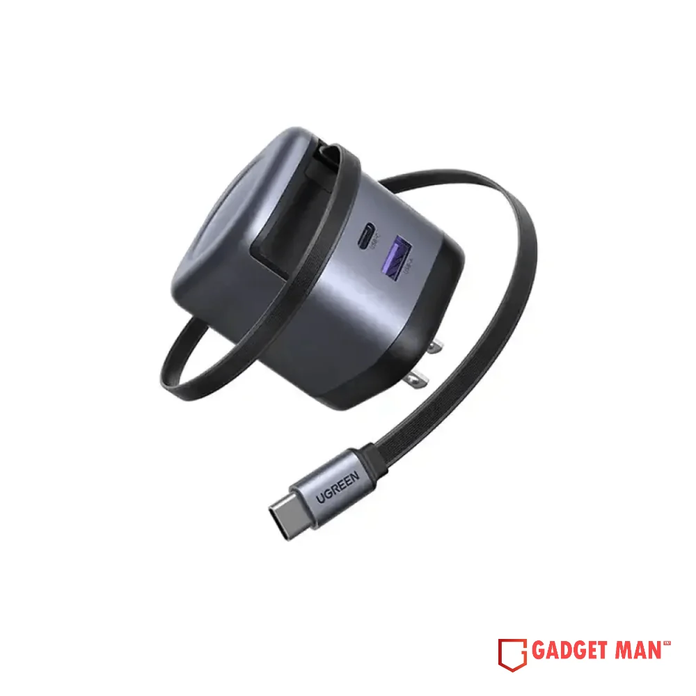 UGREEN X615 65825 GaN Fast Charger Adapter with Retractable Cable - 65W