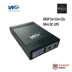 WGP Mini UPS- Router + ONU Backup up to 8 Hours (5V, 9V, 12V Output) – Black Color