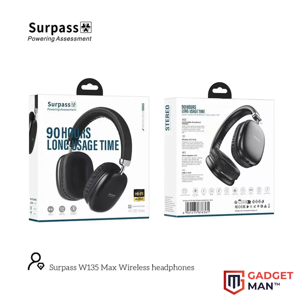Wireless Headphone Surpass W135 Max Original Quality