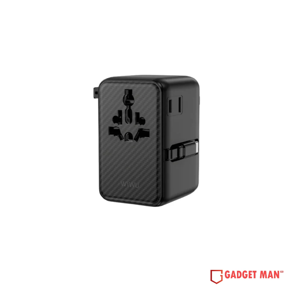 wiwu-warrior-wi-ua009-gan-universal-adapter-with-cable-70w-gadgetman Wiwu Warrior Wi-UA009 GaN Universal Adapter with Cable - 70W
