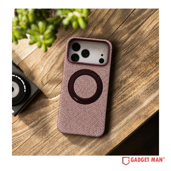 X-Level Magnetic Kickstand Textured Leather Case for iPhone 18 Series