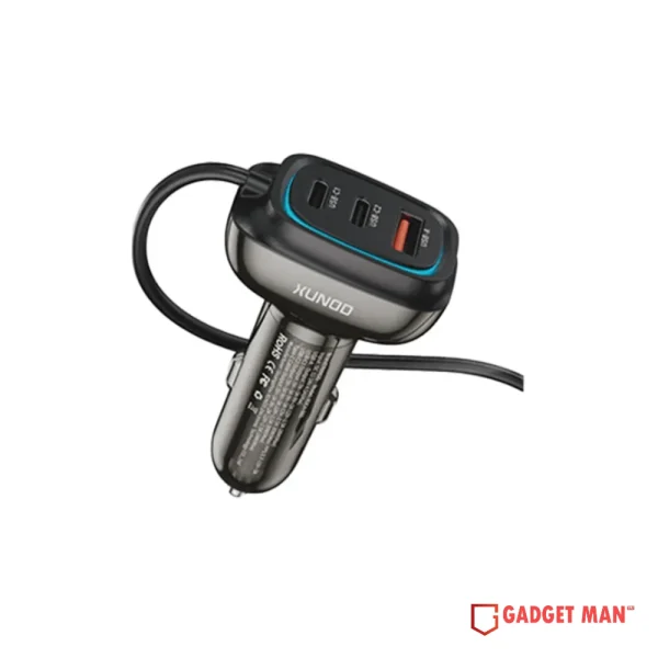 XUNDD XDCH-080 3 Port Car Charger Adapter - 30W